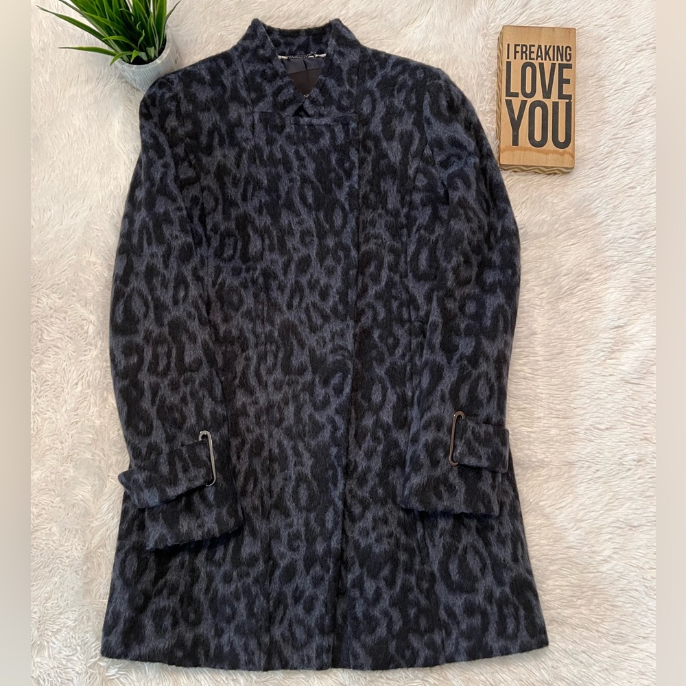 Banana Republic Animal Print Wool Coat / Jacket - NWOT! - Picture 6 of 13